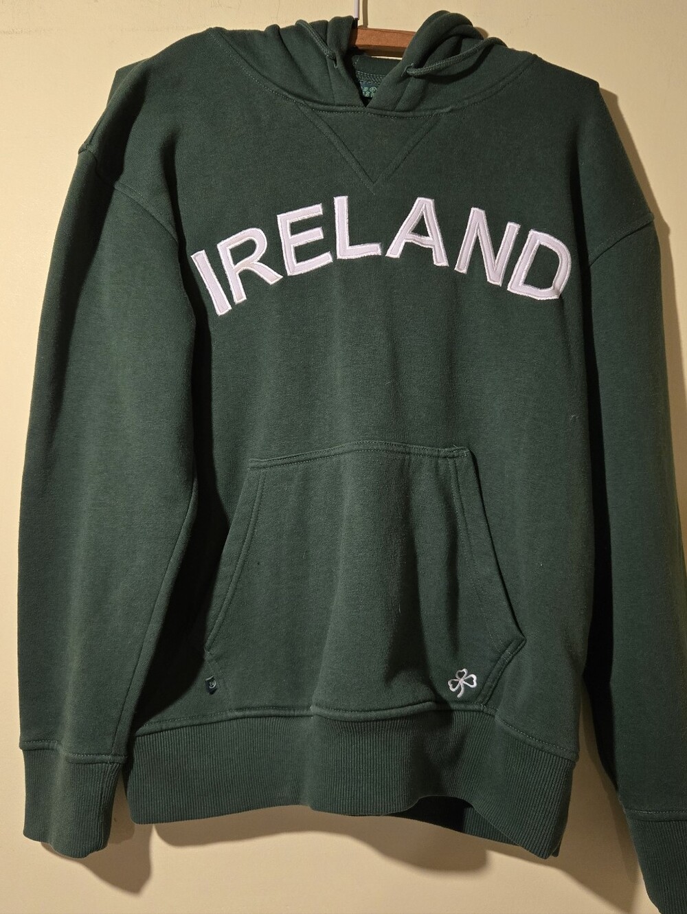 Men's Ireland Green Pullover Hoodie with Front Pocket